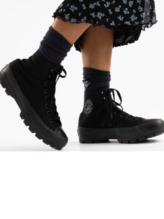 EUC CTAS Converse Lugged High 'Black Monochrome' (9) KICKS 569891C - Picture 1 of 8